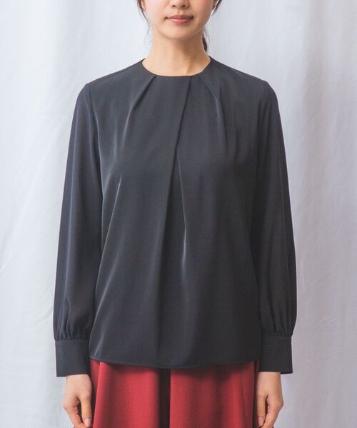 NARACAMICIE / ナラカミーチェ シャツ・ブラウス | 【NARACAMICIE】ジョーゼットデザインタック長袖ブラウス | 詳細14