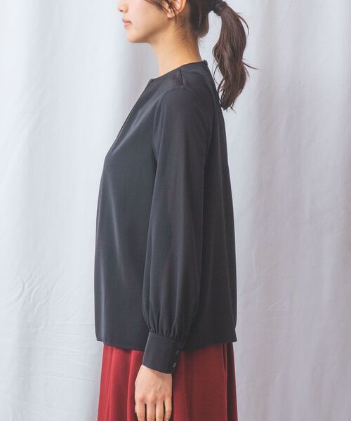 NARACAMICIE / ナラカミーチェ シャツ・ブラウス | 【NARACAMICIE】ジョーゼットデザインタック長袖ブラウス | 詳細15