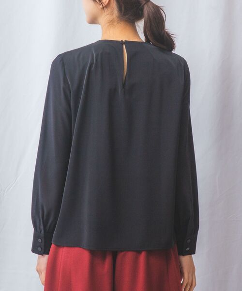 NARACAMICIE / ナラカミーチェ シャツ・ブラウス | 【NARACAMICIE】ジョーゼットデザインタック長袖ブラウス | 詳細16