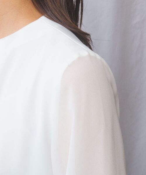 NARACAMICIE / ナラカミーチェ シャツ・ブラウス | 【NARACAMICIE】ジョーゼットデザインタック長袖ブラウス | 詳細8
