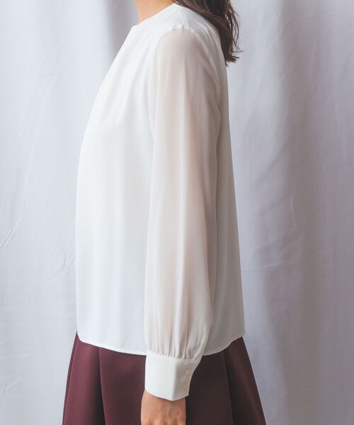 NARACAMICIE / ナラカミーチェ シャツ・ブラウス | 【NARACAMICIE】ジョーゼットデザインタック長袖ブラウス | 詳細9