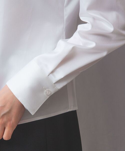 NARACAMICIE / ナラカミーチェ シャツ・ブラウス | 【NARACAMICIE】ツイルピコレースカラー長袖シャツ | 詳細7