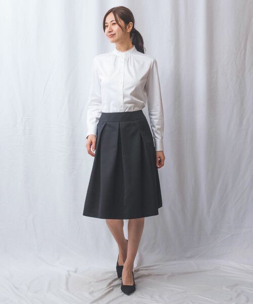 NARACAMICIE / ナラカミーチェ シャツ・ブラウス | 【NARACAMICIE】ツイルピコレースカラー長袖シャツ | 詳細9