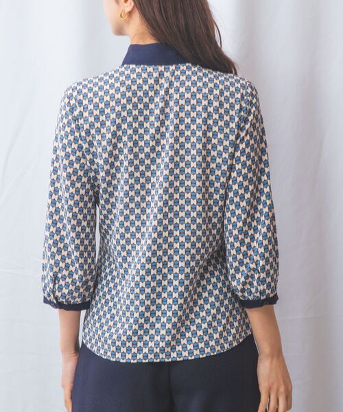 NARACAMICIE / ナラカミーチェ シャツ・ブラウス | 【NARACAMICIE】幾何柄七分袖シャツ | 詳細15