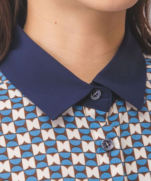 NARACAMICIE / ナラカミーチェ シャツ・ブラウス | 【NARACAMICIE】幾何柄七分袖シャツ | 詳細16