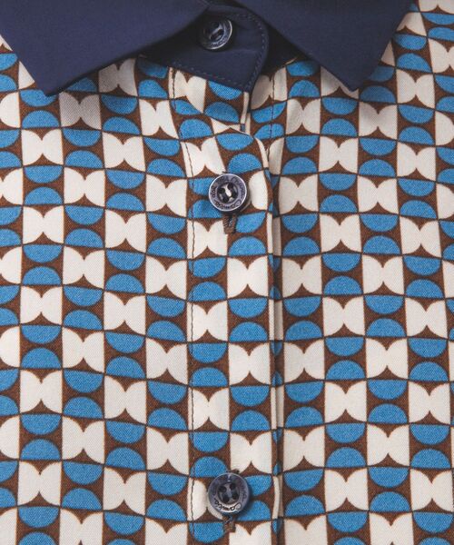 NARACAMICIE / ナラカミーチェ シャツ・ブラウス | 【NARACAMICIE】幾何柄七分袖シャツ | 詳細18