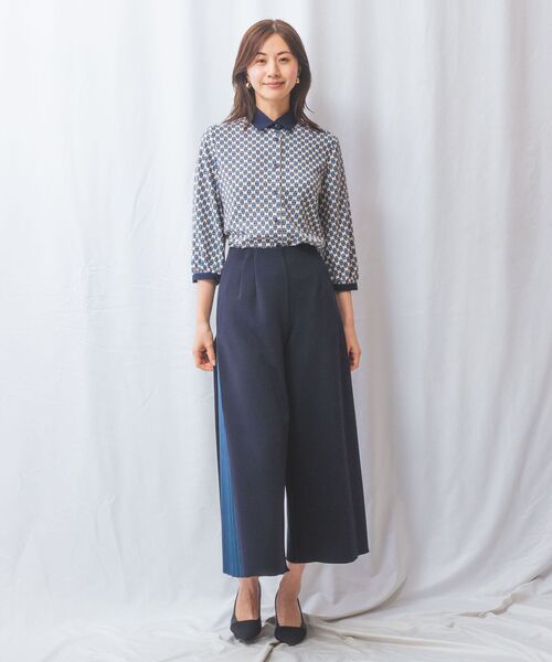 NARACAMICIE / ナラカミーチェ シャツ・ブラウス | 【NARACAMICIE】幾何柄七分袖シャツ | 詳細22