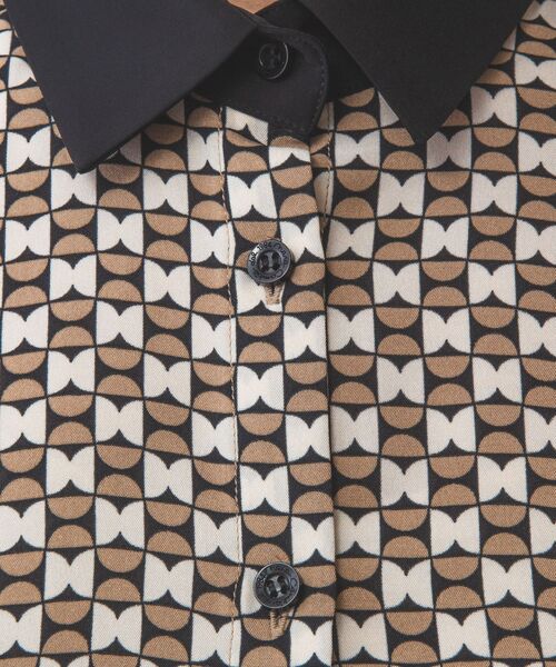 NARACAMICIE / ナラカミーチェ シャツ・ブラウス | 【NARACAMICIE】幾何柄七分袖シャツ | 詳細7