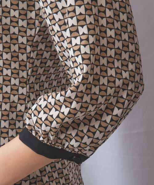 NARACAMICIE / ナラカミーチェ シャツ・ブラウス | 【NARACAMICIE】幾何柄七分袖シャツ | 詳細8