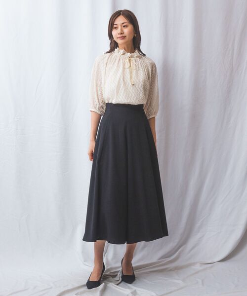 NARACAMICIE / ナラカミーチェ シャツ・ブラウス | 【NARACAMICIE】カットジャガードドロストネック七分袖ブラウス | 詳細12