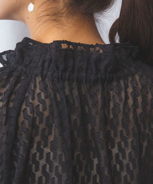 NARACAMICIE / ナラカミーチェ シャツ・ブラウス | 【NARACAMICIE】カットジャガードドロストネック七分袖ブラウス | 詳細18