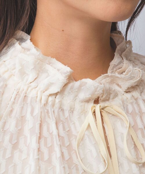 NARACAMICIE / ナラカミーチェ シャツ・ブラウス | 【NARACAMICIE】カットジャガードドロストネック七分袖ブラウス | 詳細5