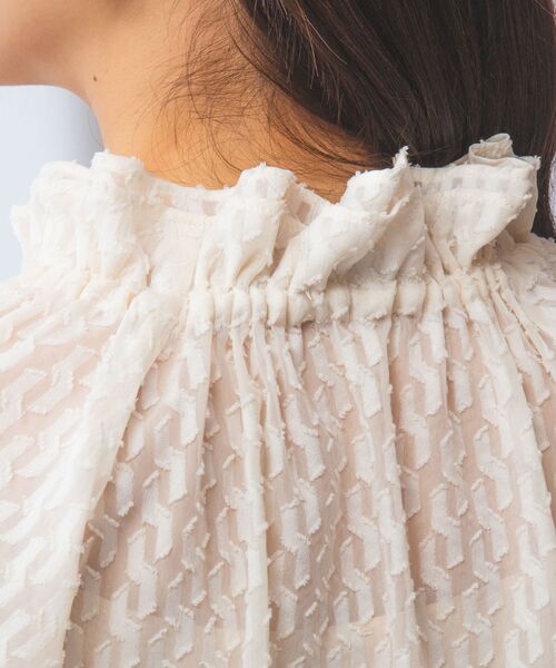 NARACAMICIE / ナラカミーチェ シャツ・ブラウス | 【NARACAMICIE】カットジャガードドロストネック七分袖ブラウス | 詳細6