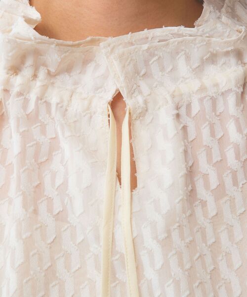 NARACAMICIE / ナラカミーチェ シャツ・ブラウス | 【NARACAMICIE】カットジャガードドロストネック七分袖ブラウス | 詳細7