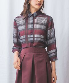 NARACAMICIE / ナラカミーチェ シャツ・ブラウス | 【NARACAMICIE】ビッググレンチェック七分袖シャツ