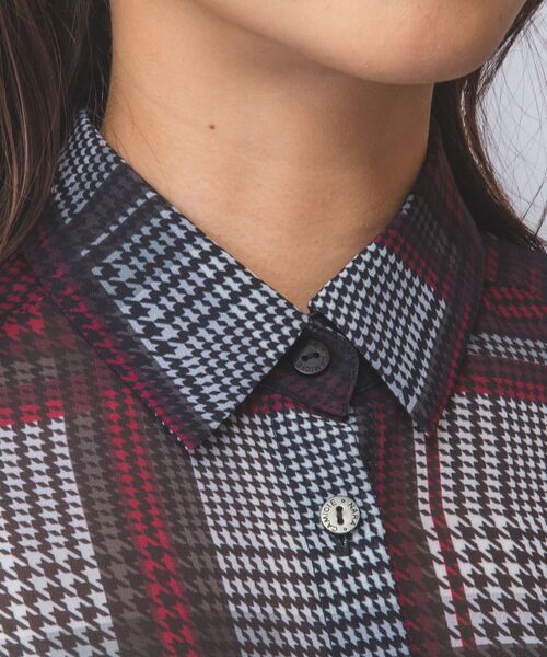 NARACAMICIE / ナラカミーチェ シャツ・ブラウス | 【NARACAMICIE】ビッググレンチェック七分袖シャツ | 詳細5