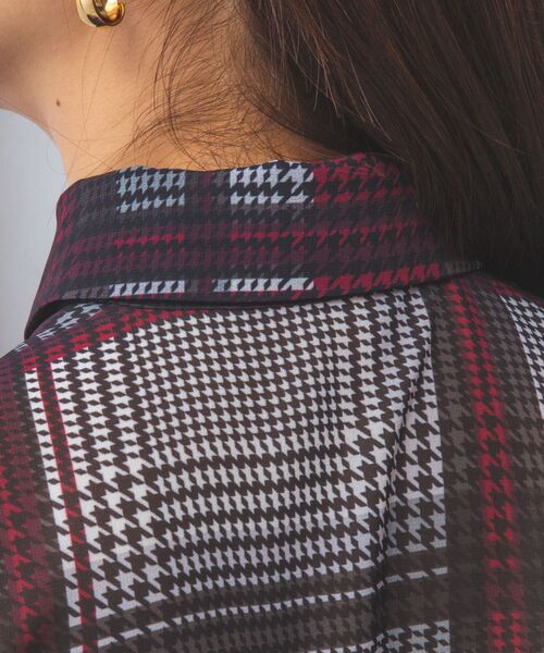 NARACAMICIE / ナラカミーチェ シャツ・ブラウス | 【NARACAMICIE】ビッググレンチェック七分袖シャツ | 詳細6