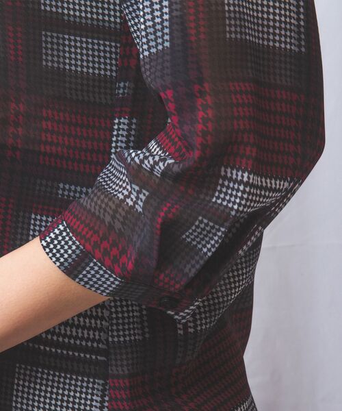 NARACAMICIE / ナラカミーチェ シャツ・ブラウス | 【NARACAMICIE】ビッググレンチェック七分袖シャツ | 詳細8