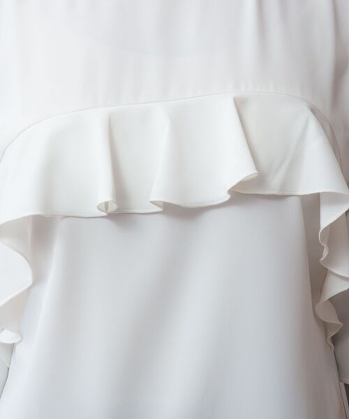 NARACAMICIE / ナラカミーチェ シャツ・ブラウス | 【NARACAMICIE】ジョーゼットフロントフリル七分袖プルオーバー | 詳細10