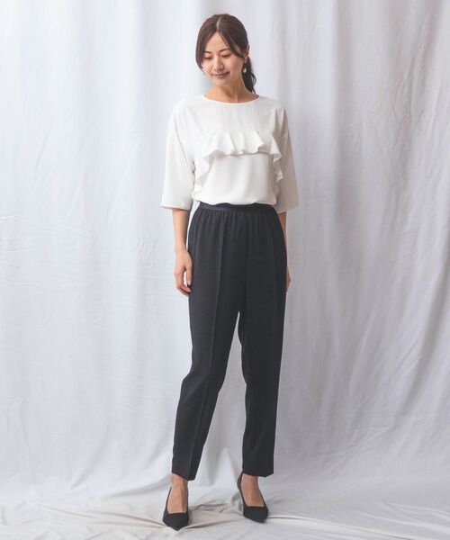 NARACAMICIE / ナラカミーチェ シャツ・ブラウス | 【NARACAMICIE】ジョーゼットフロントフリル七分袖プルオーバー | 詳細11