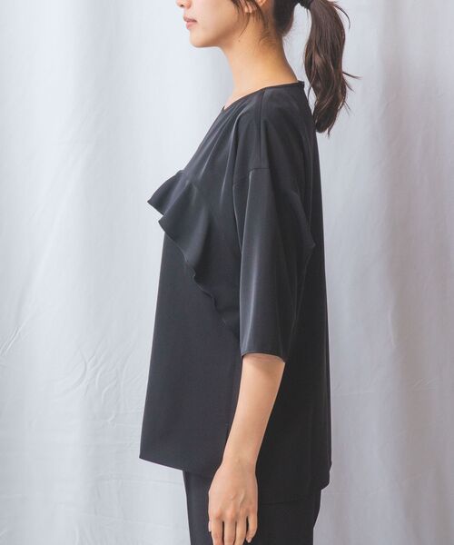 NARACAMICIE / ナラカミーチェ シャツ・ブラウス | 【NARACAMICIE】ジョーゼットフロントフリル七分袖プルオーバー | 詳細14