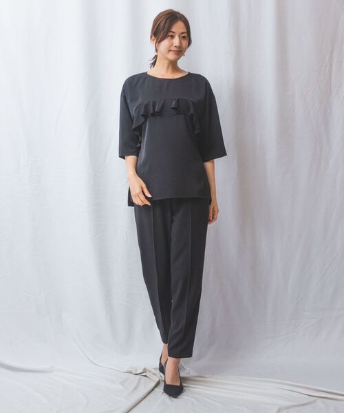 NARACAMICIE / ナラカミーチェ シャツ・ブラウス | 【NARACAMICIE】ジョーゼットフロントフリル七分袖プルオーバー | 詳細22