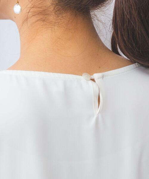 NARACAMICIE / ナラカミーチェ シャツ・ブラウス | 【NARACAMICIE】ジョーゼットフロントフリル七分袖プルオーバー | 詳細6