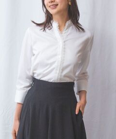 NARACAMICIE / ナラカミーチェ シャツ・ブラウス | 【NARACAMICIE】ツイルピコレース七分袖シャツ