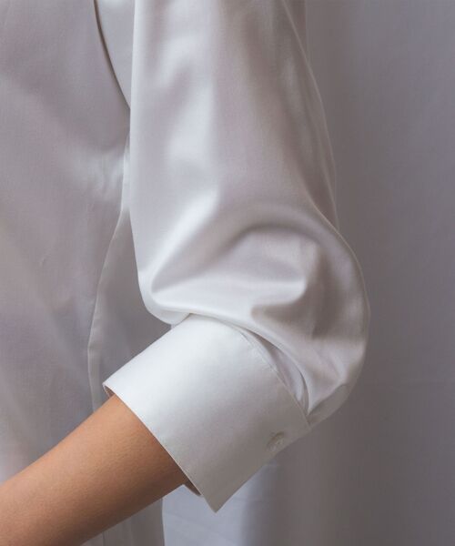 NARACAMICIE / ナラカミーチェ シャツ・ブラウス | 【NARACAMICIE】ツイルピコレース七分袖シャツ | 詳細7