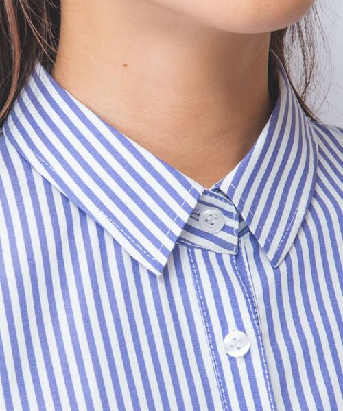 NARACAMICIE / ナラカミーチェ シャツ・ブラウス | 【NARACAMICIE】ストレッチストライプ肩レース七分袖シャツ | 詳細17