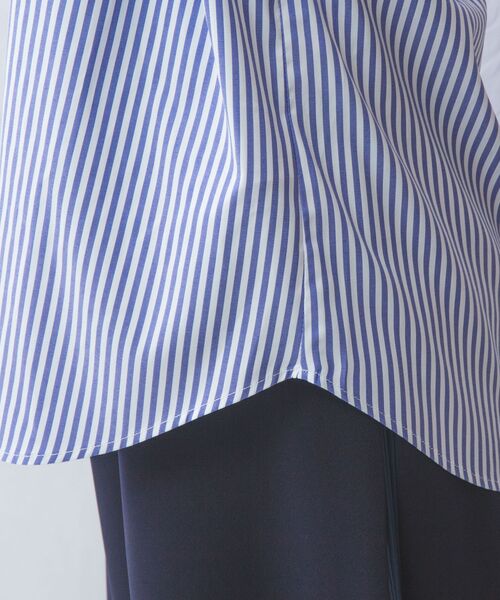 NARACAMICIE / ナラカミーチェ シャツ・ブラウス | 【NARACAMICIE】ストレッチストライプ肩レース七分袖シャツ | 詳細20