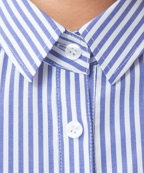NARACAMICIE / ナラカミーチェ シャツ・ブラウス | 【NARACAMICIE】ストレッチストライプ肩レース七分袖シャツ | 詳細21