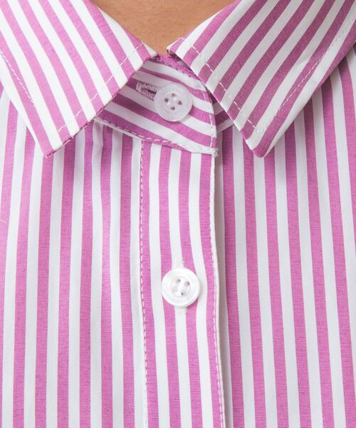 NARACAMICIE / ナラカミーチェ シャツ・ブラウス | 【NARACAMICIE】ストレッチストライプ肩レース七分袖シャツ | 詳細9