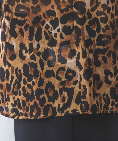 NARACAMICIE / ナラカミーチェ シャツ・ブラウス | 【NARACAMICIE】ヒョウ柄ボウタイ半袖ブラウス | 詳細19