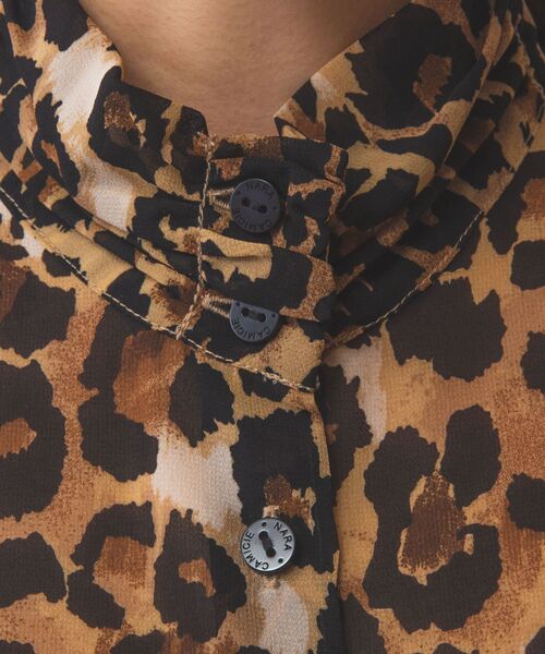 NARACAMICIE / ナラカミーチェ シャツ・ブラウス | 【NARACAMICIE】ヒョウ柄ボウタイ半袖ブラウス | 詳細20