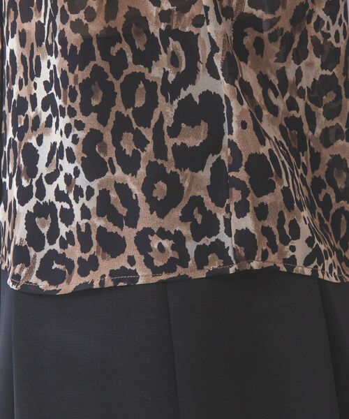 NARACAMICIE / ナラカミーチェ シャツ・ブラウス | 【NARACAMICIE】ヒョウ柄ボウタイ半袖ブラウス | 詳細8