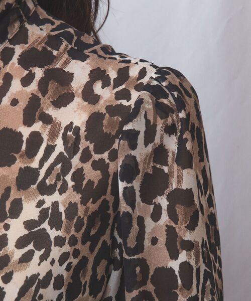 NARACAMICIE / ナラカミーチェ シャツ・ブラウス | 【NARACAMICIE】ヒョウ柄ボウタイ半袖ブラウス | 詳細9