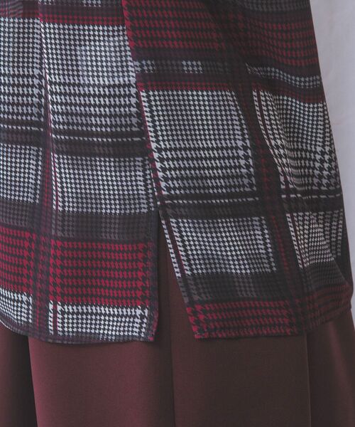 NARACAMICIE / ナラカミーチェ シャツ・ブラウス | 【NARACAMICIE】ビッググレンチェックボウタイ半袖ブラウス | 詳細10