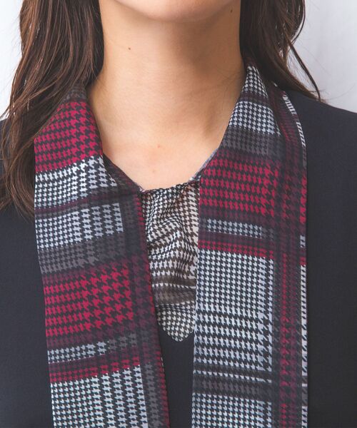 NARACAMICIE / ナラカミーチェ シャツ・ブラウス | 【NARACAMICIE】ビッググレンチェックボウタイ半袖ブラウス | 詳細7