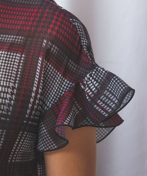NARACAMICIE / ナラカミーチェ シャツ・ブラウス | 【NARACAMICIE】ビッググレンチェックボウタイ半袖ブラウス | 詳細9