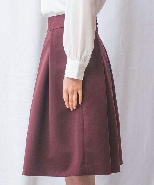 NARACAMICIE / ナラカミーチェ ミニ・ひざ丈スカート | 【NARACAMICIE】マットグログランタックフレアスカート | 詳細17