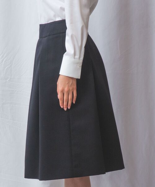 NARACAMICIE / ナラカミーチェ ミニ・ひざ丈スカート | 【NARACAMICIE】マットグログランタックフレアスカート | 詳細2