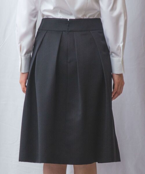 NARACAMICIE / ナラカミーチェ ミニ・ひざ丈スカート | 【NARACAMICIE】マットグログランタックフレアスカート | 詳細3