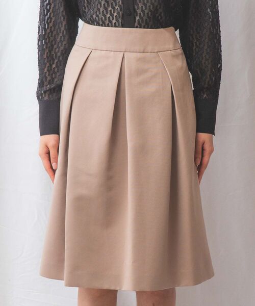 NARACAMICIE / ナラカミーチェ ミニ・ひざ丈スカート | 【NARACAMICIE】マットグログランタックフレアスカート | 詳細8