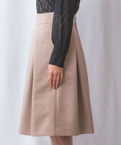 NARACAMICIE / ナラカミーチェ ミニ・ひざ丈スカート | 【NARACAMICIE】マットグログランタックフレアスカート | 詳細9