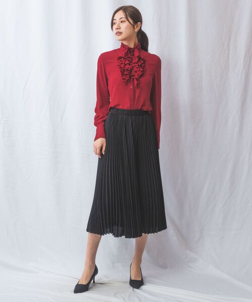 NARACAMICIE / ナラカミーチェ その他パンツ | 【NARACAMICIE】ハイツイストシフォンプリーツパンツ | 詳細9