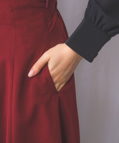 NARACAMICIE / ナラカミーチェ その他パンツ | 【NARACAMICIE】トロピカルポリエステルサス付フレアパンツ | 詳細15