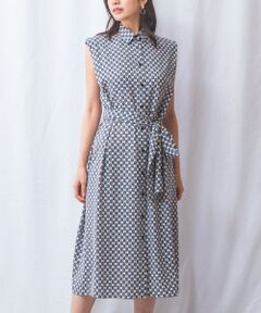 NARACAMICIE / ナラカミーチェ ロング・マキシ丈ワンピース | 【NARACAMICIE】幾何柄ノースリワンピース