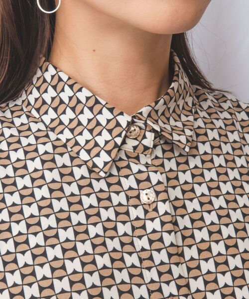 NARACAMICIE / ナラカミーチェ ロング・マキシ丈ワンピース | 【NARACAMICIE】幾何柄ノースリワンピース | 詳細5