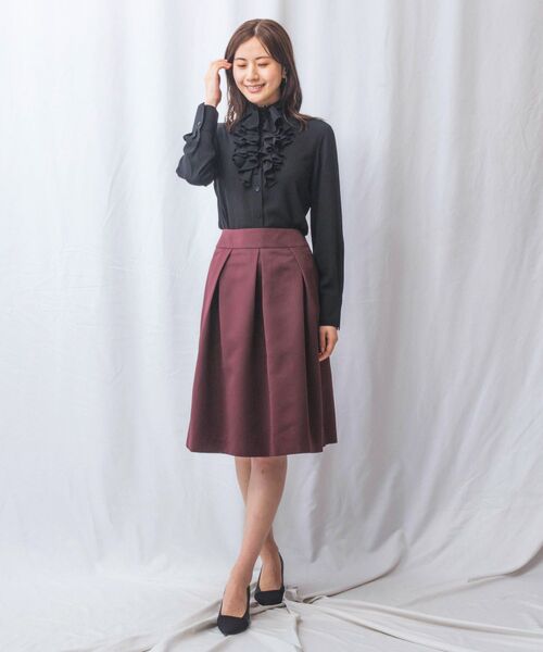 NARACAMICIE / ナラカミーチェ シャツ・ブラウス | 【NARACAMICIE】無地ジョーゼットフリル長袖ブラウス | 詳細10